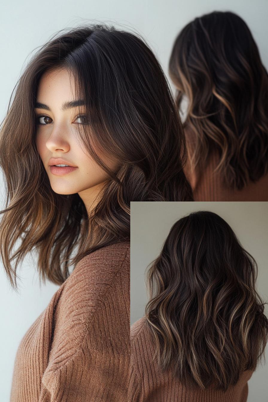 Wavy Brown Hair Radiance