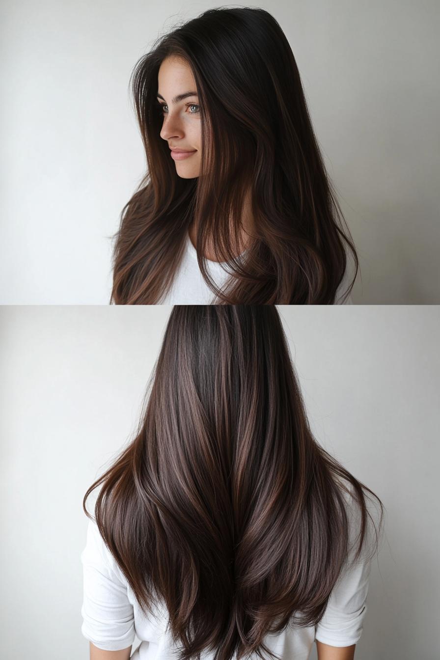 Wavy Brunette Elegance