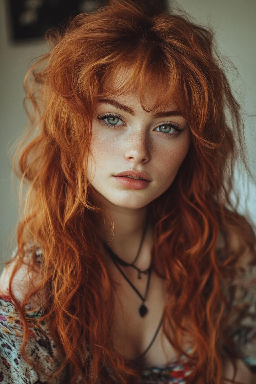 Auburn Waves and Bangs