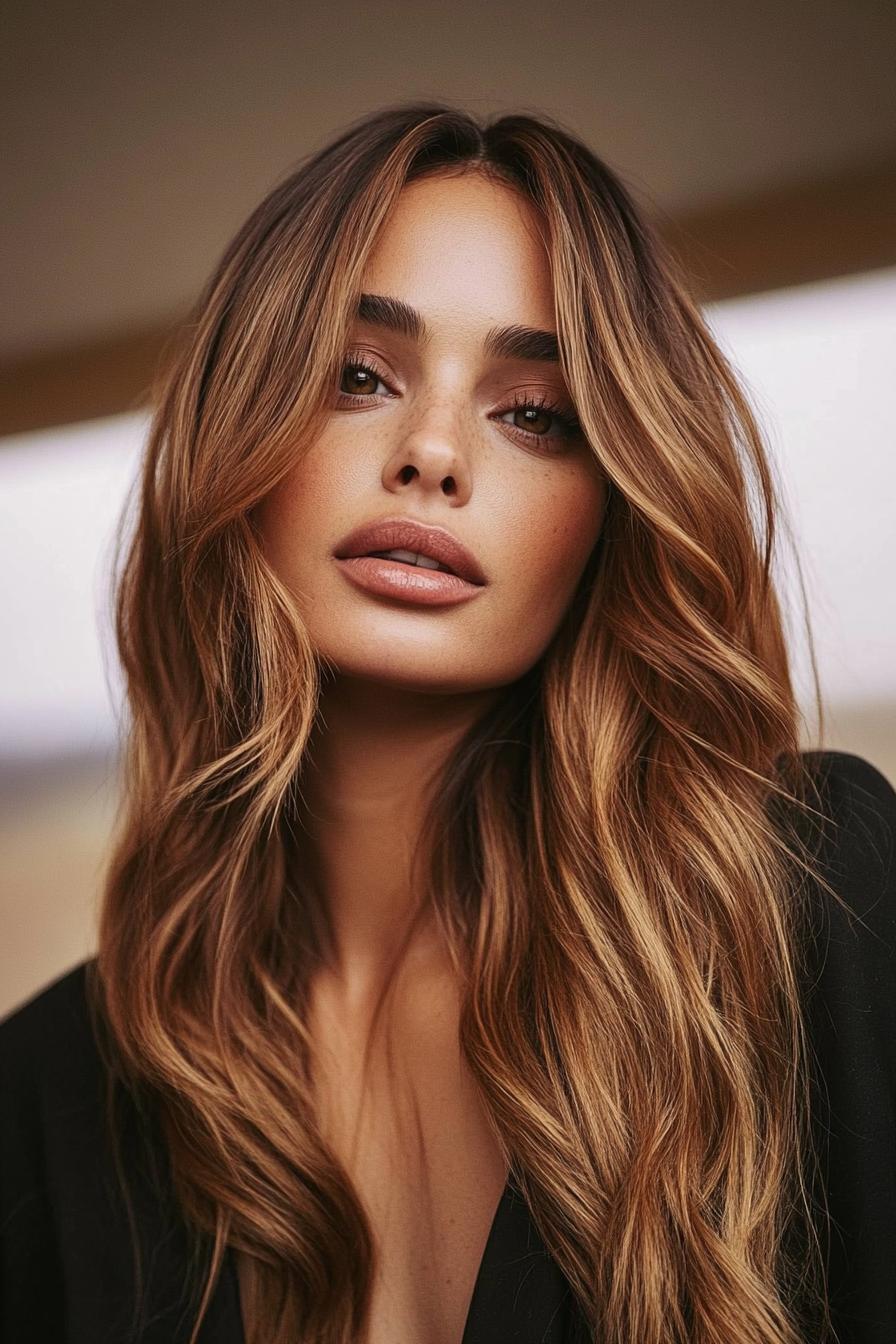 Caramel Waves of Elegance