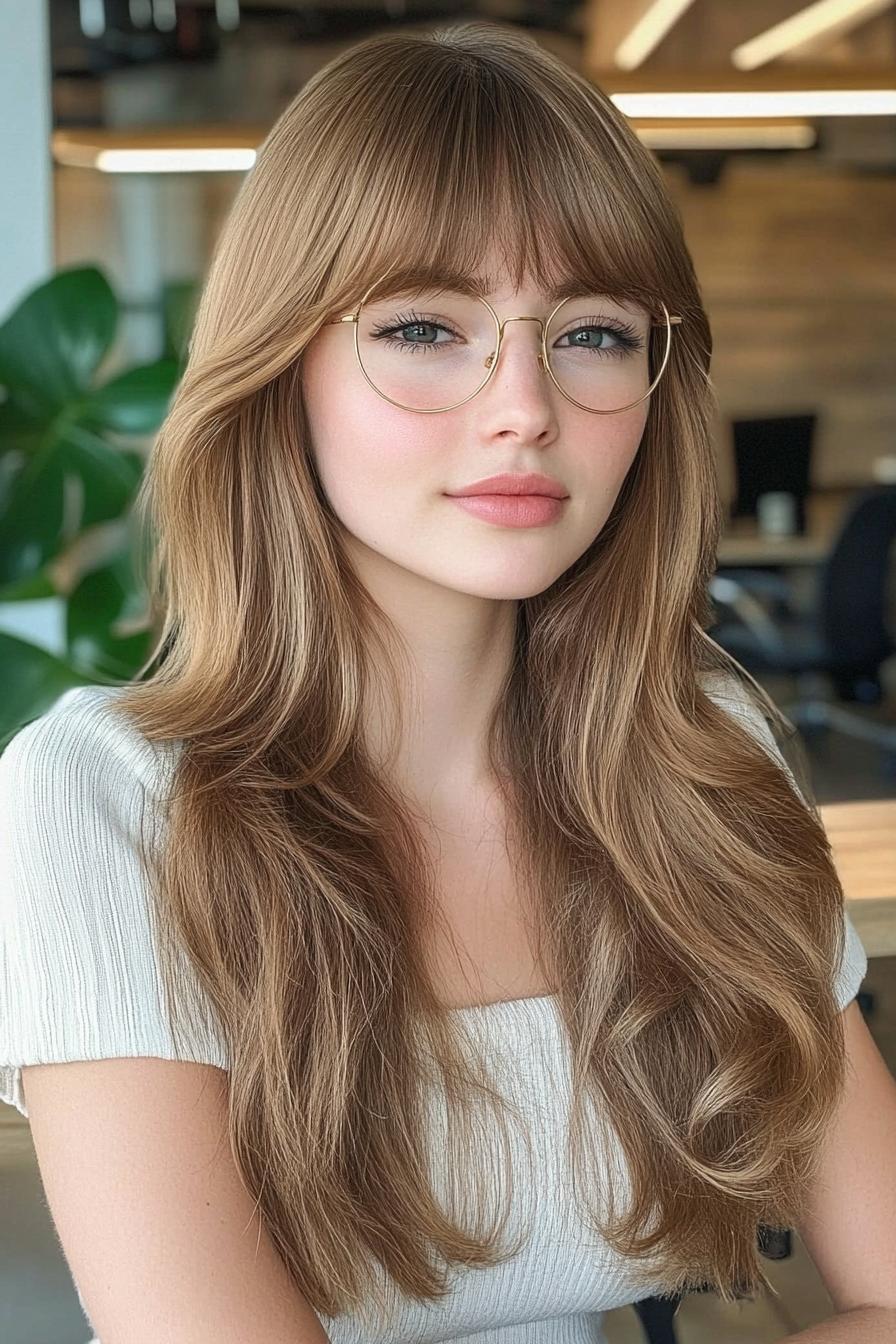 Chestnut Waves and Bangs