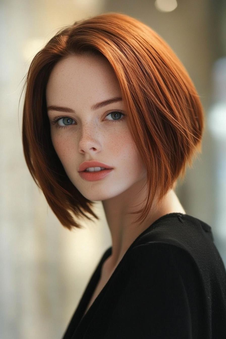 Chic Auburn Bob Elegance