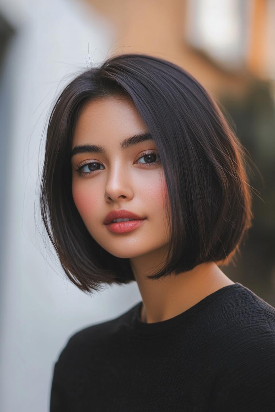 Chic Curved Bob Elegance