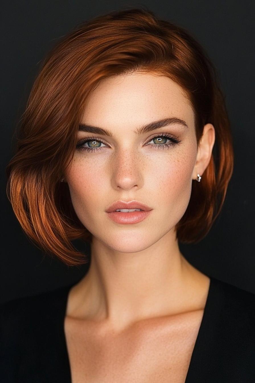 Chic Red-Bob Vibes