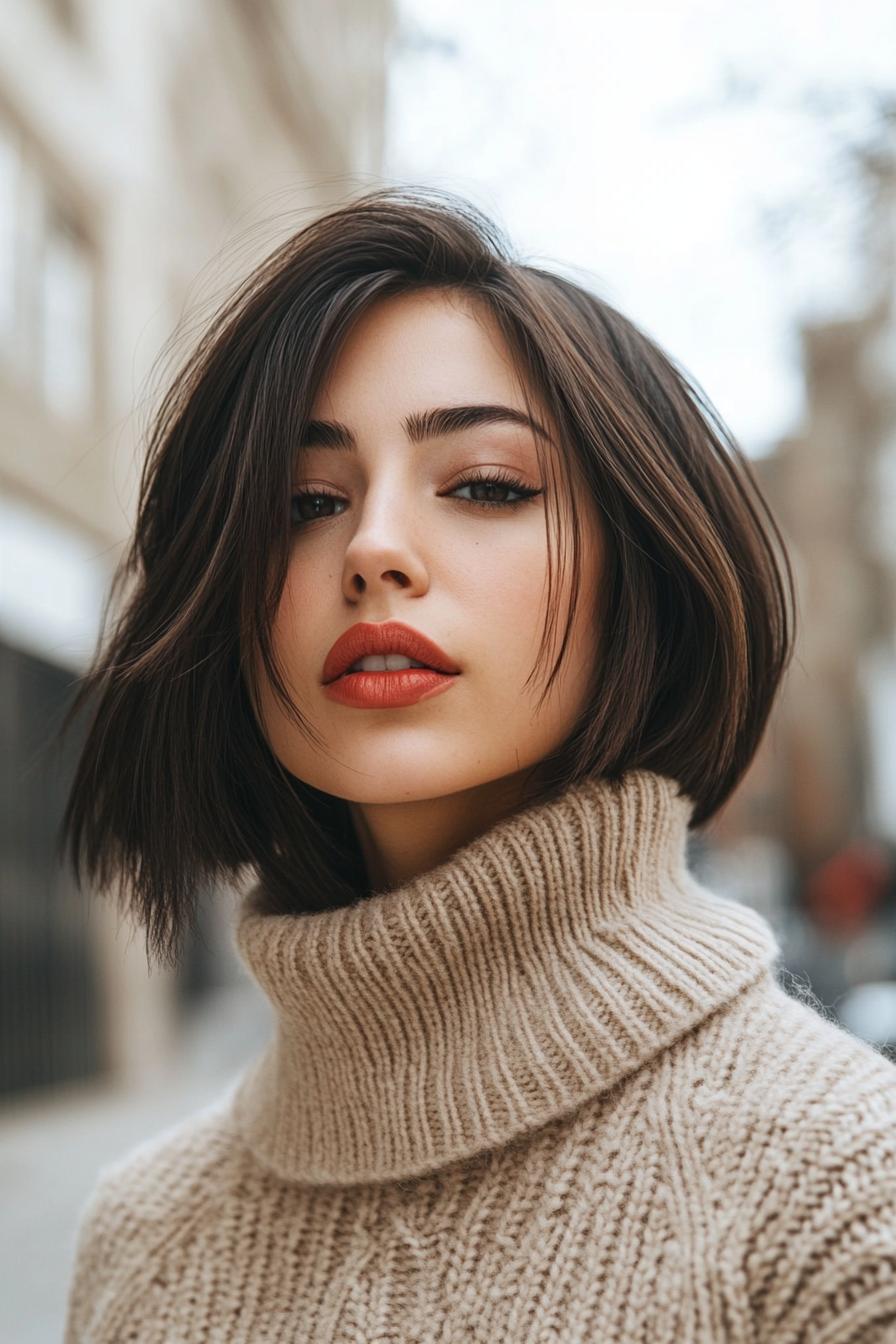 Chic Uneven Bob Style