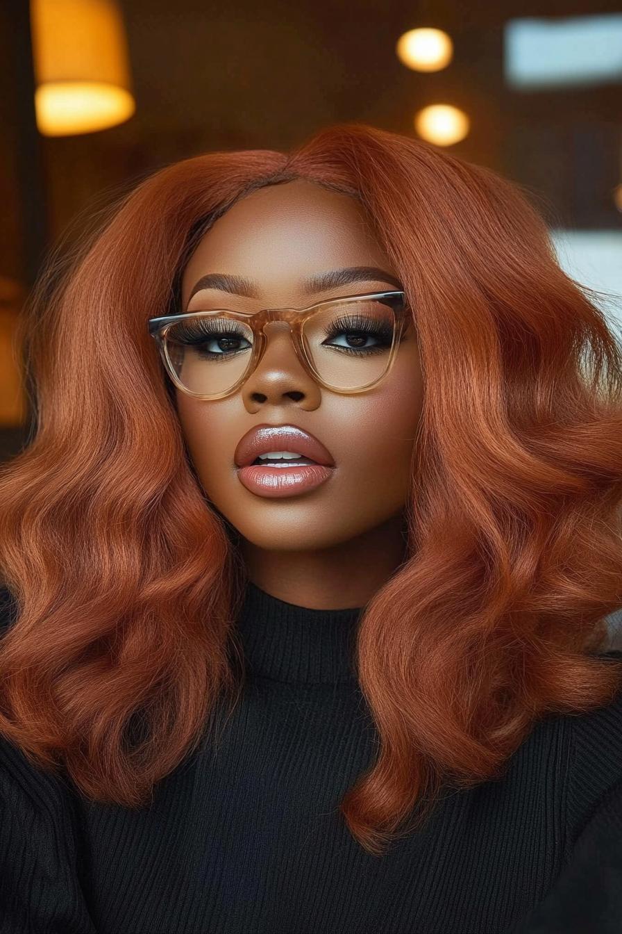 Copper Waves Hollywood Glam