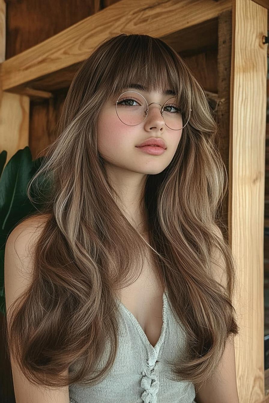 Elegant Waves and Bangs