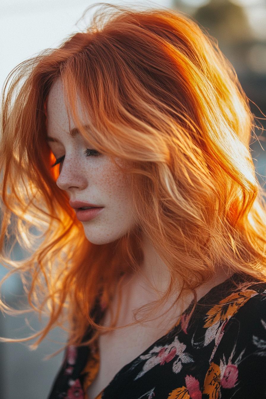 Fiery Windswept Elegance