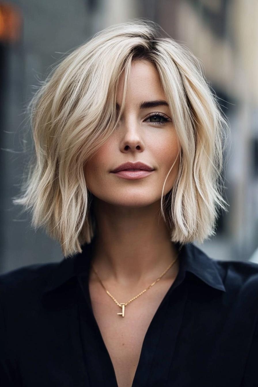 Modern Chic Platinum Bob