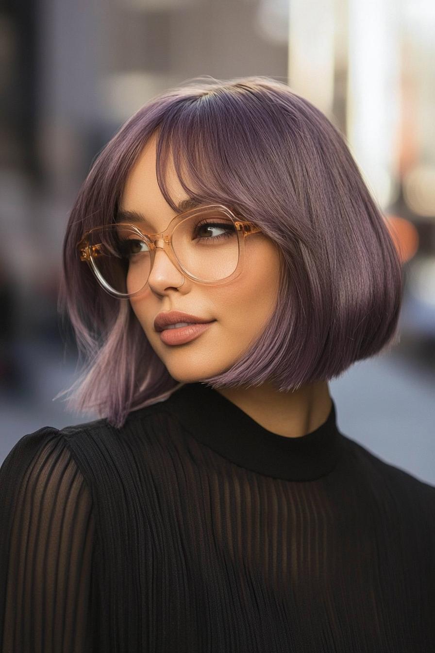 Purple Bob Style Shine