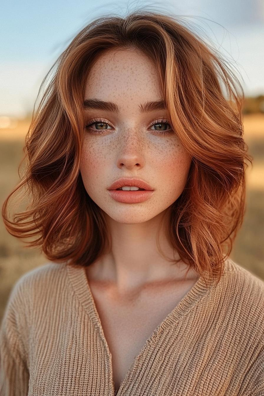 Radiant Copper Waves