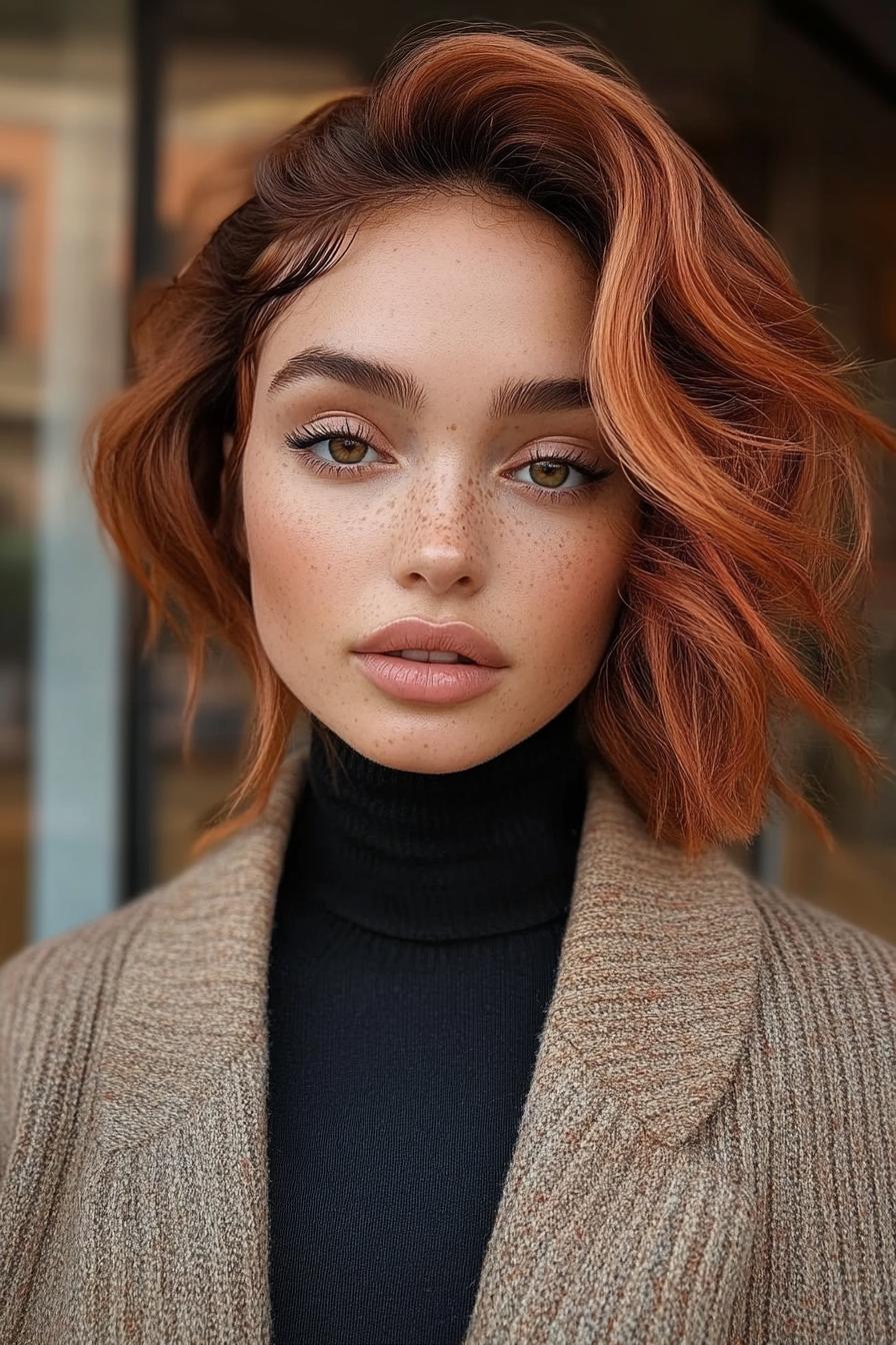 Radiant Red Bob Style