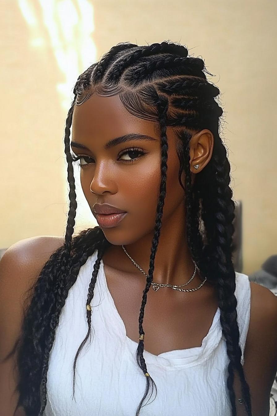 Braided Elegance with Beads