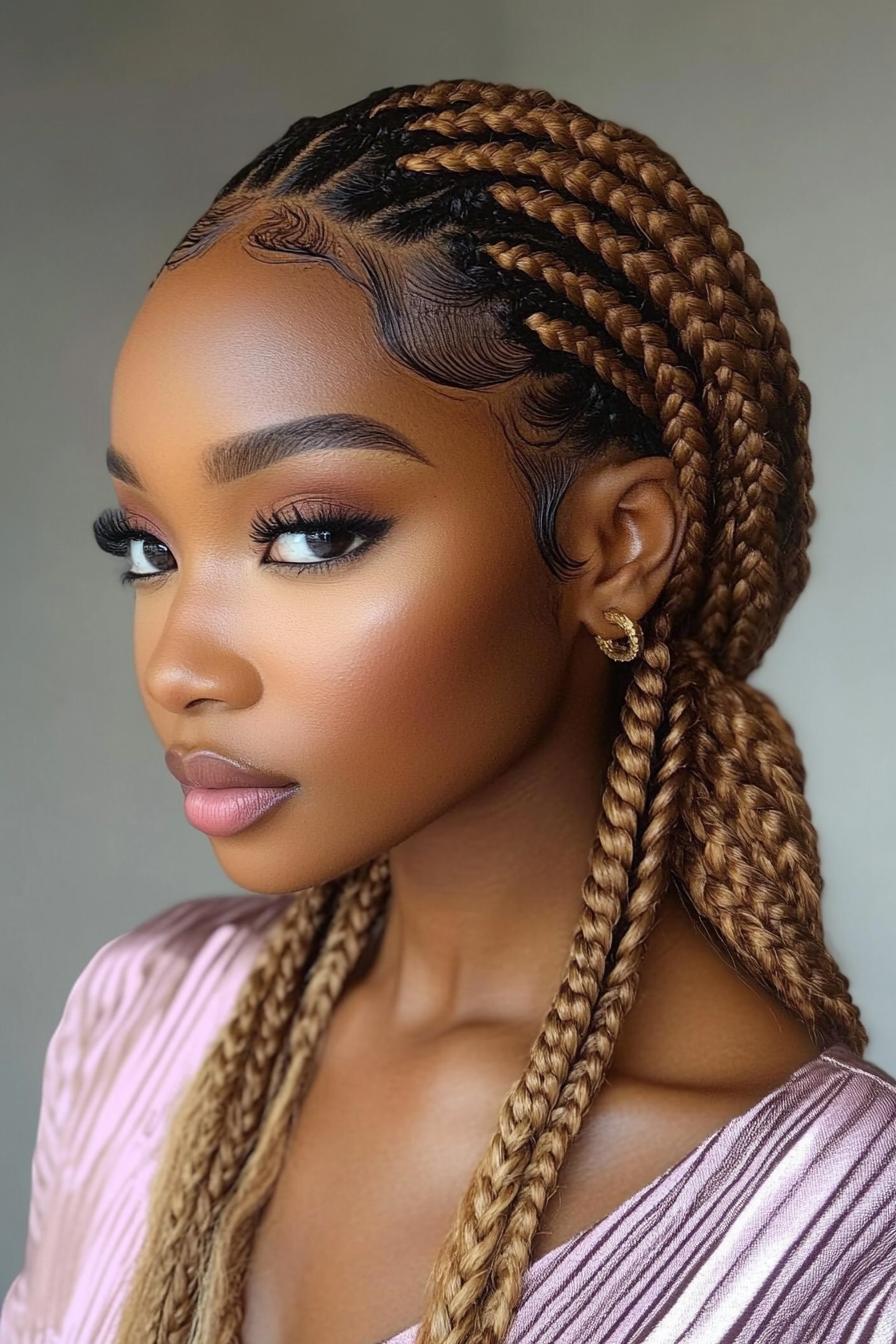 Braided Golden Elegance