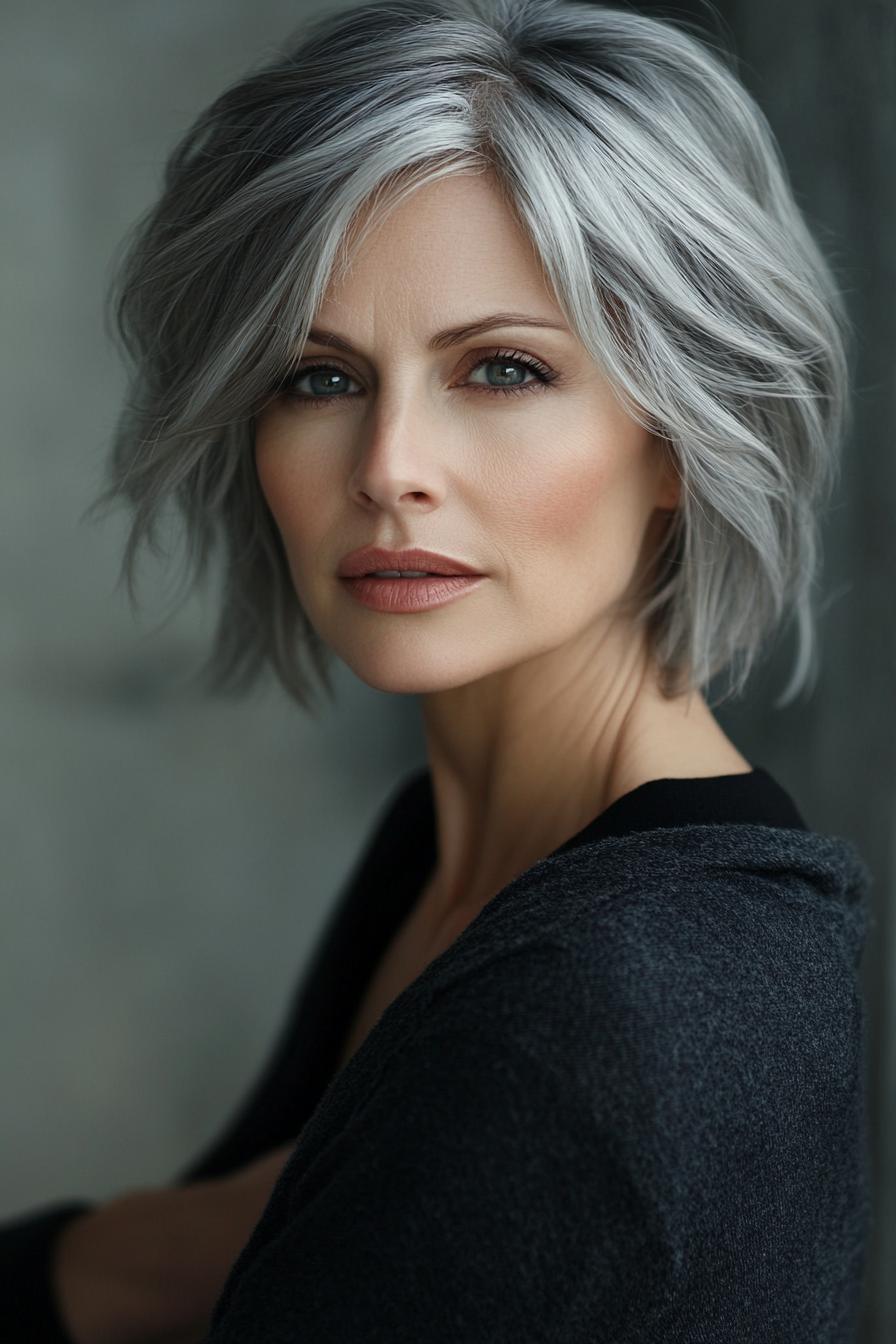 Chic Silver Bob Style