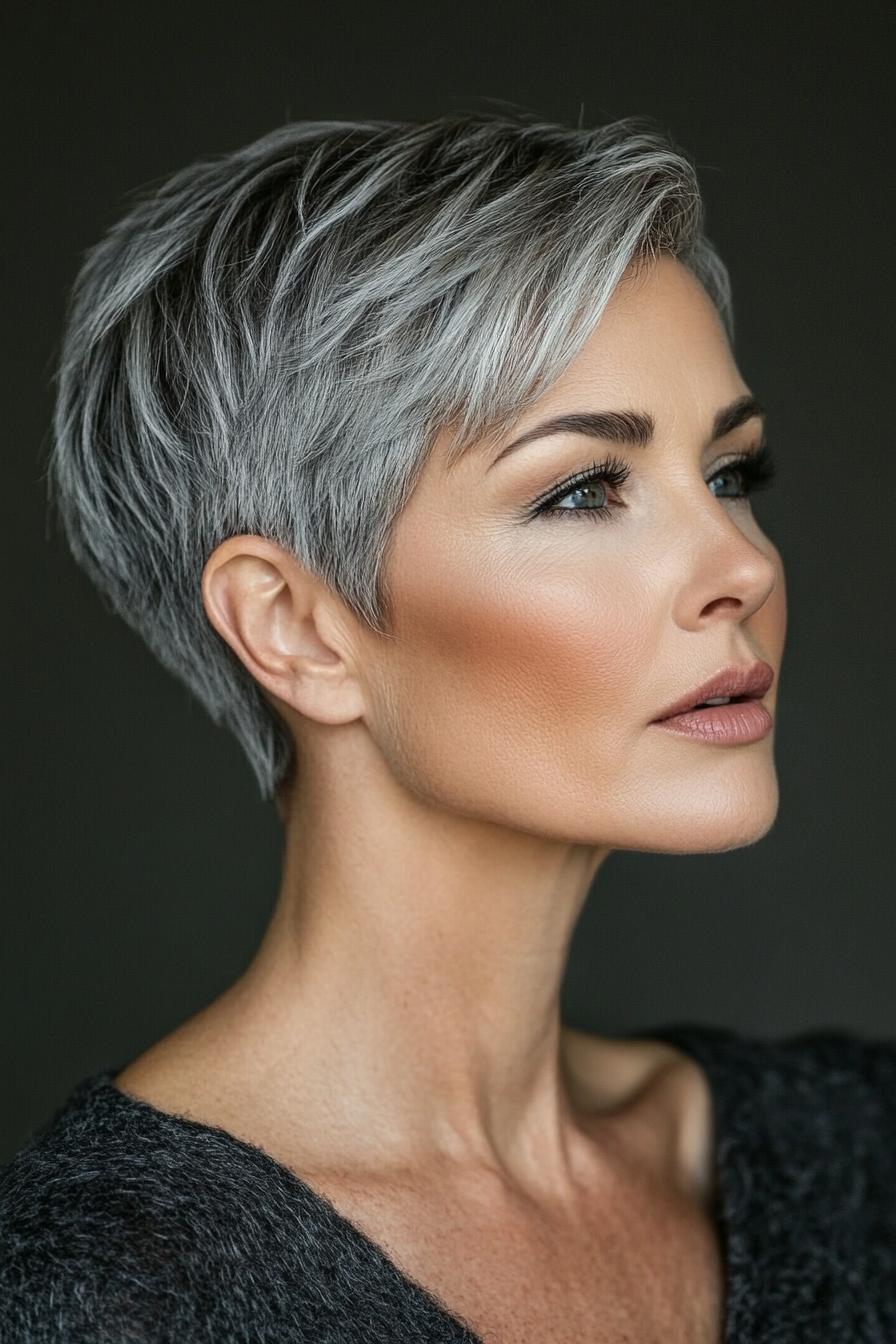 Chic Silver Pixie Style