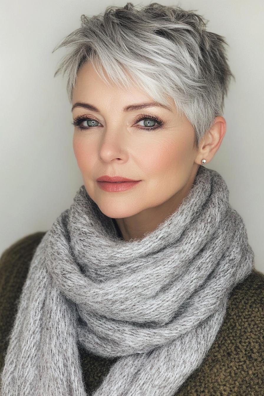 Chic Silver Pixie Style