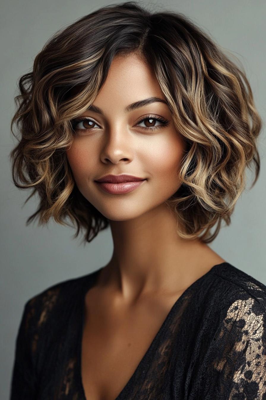 Chic Wavy Bob Glamour