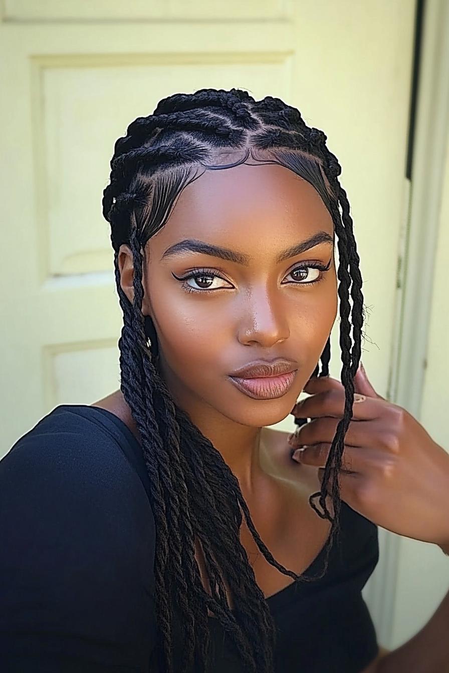 Elegant Braids Natural Beauty