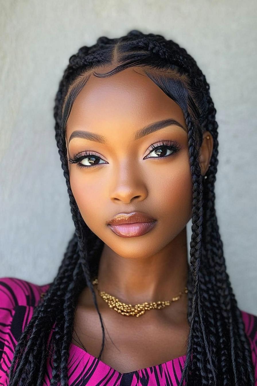 Elegant Cornrow Glamour