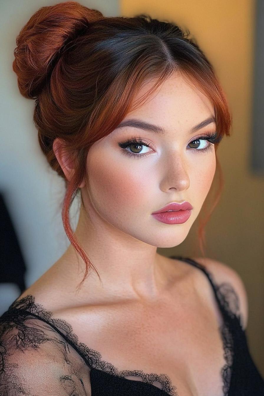 Elegant Updo and Bangs