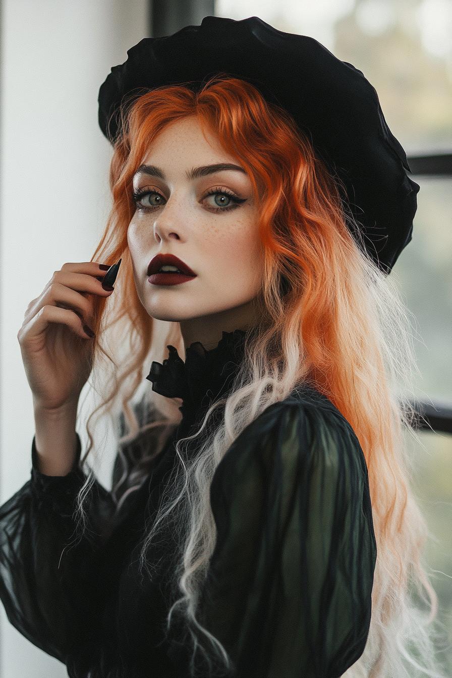 Fiery Waves Under Hat