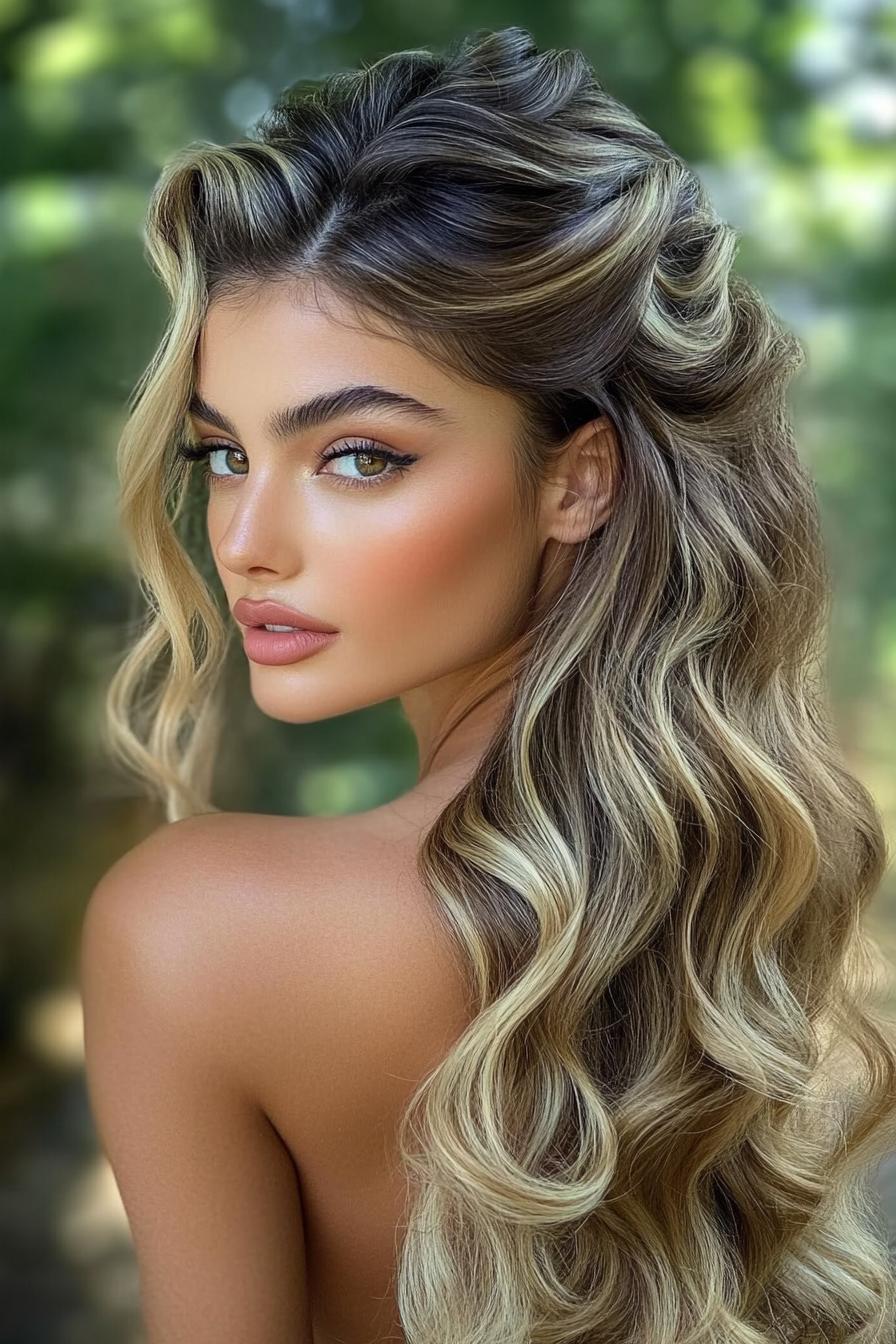 Flowing Ombre Waves Elegance