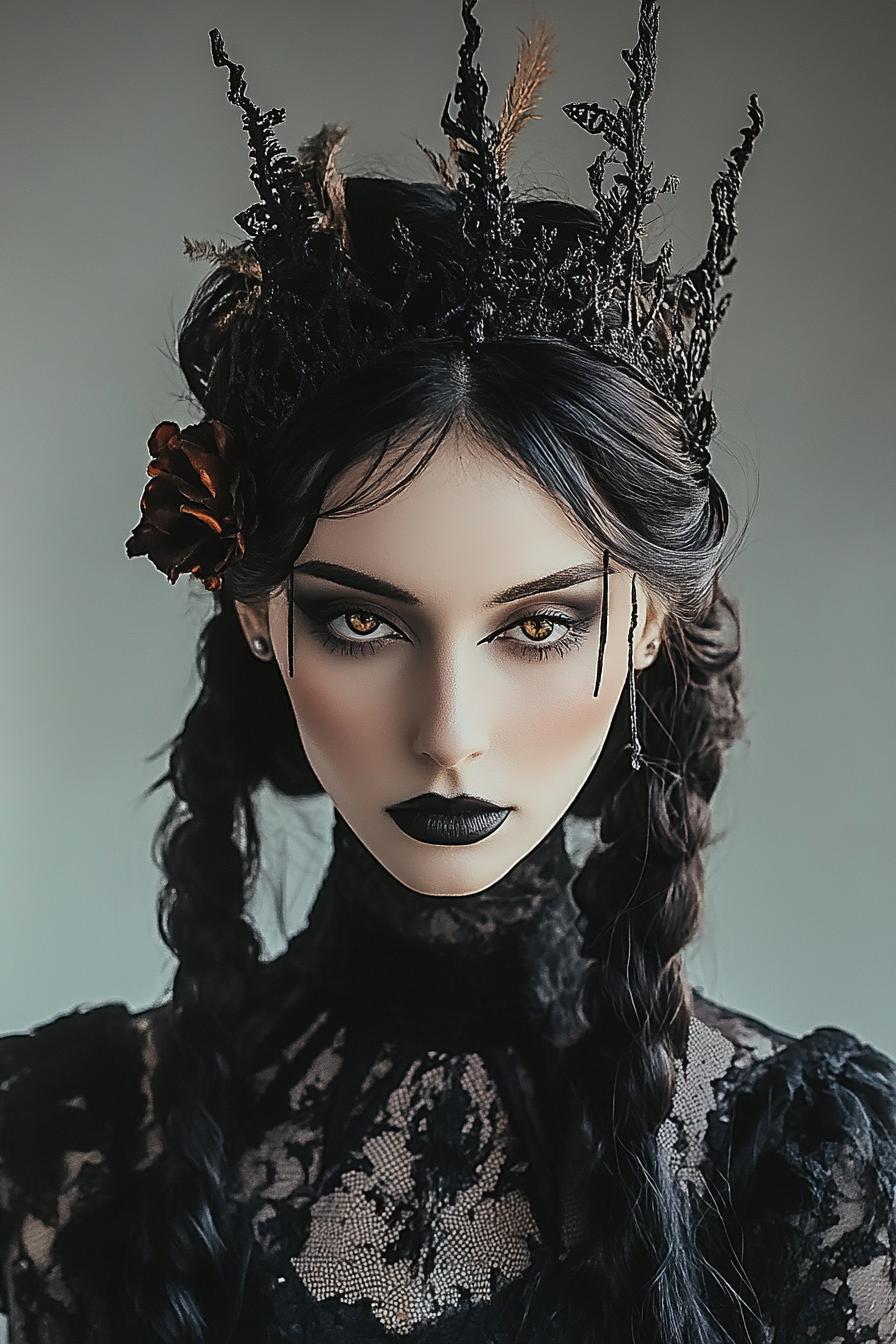 Gothic Braided Crown Elegance