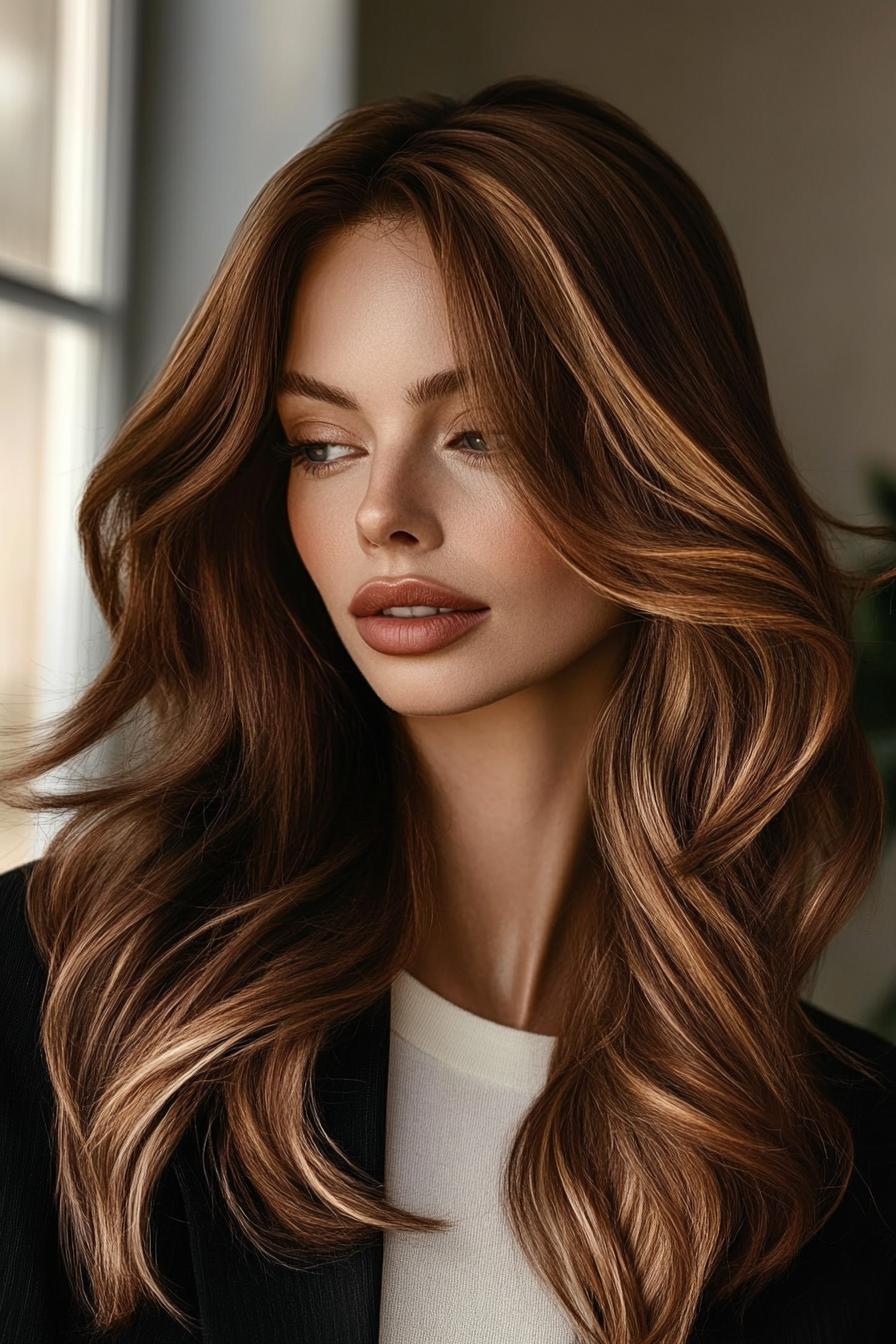 Lush Wavy Brown Elegance