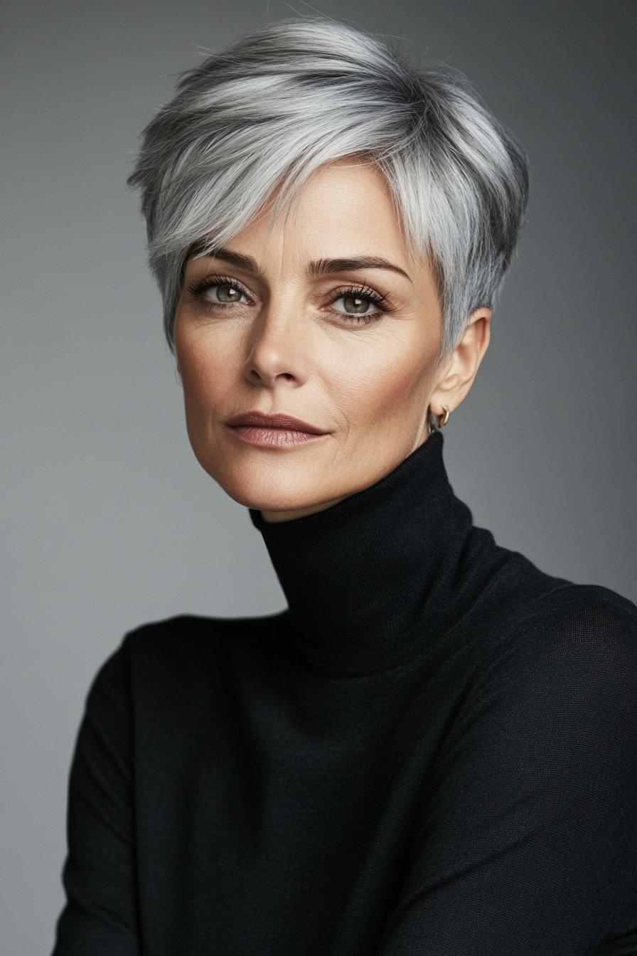 Modern Silver Pixie Vibes