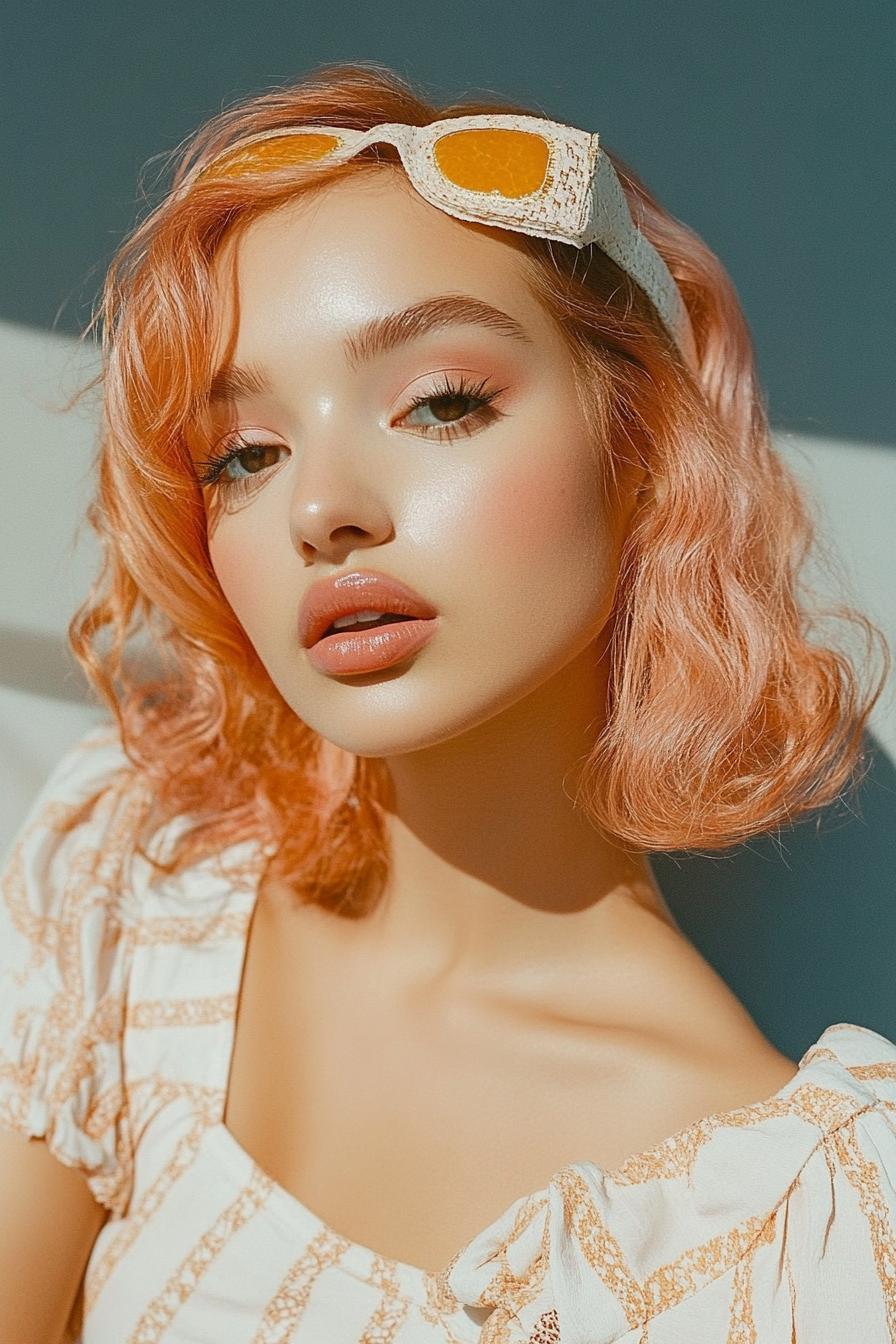 Peach Waves and Style