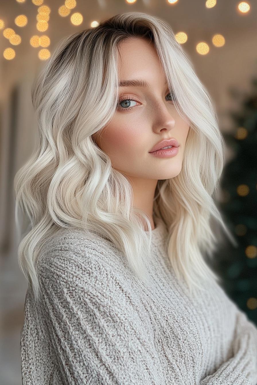 Platinum Wavy Elegance