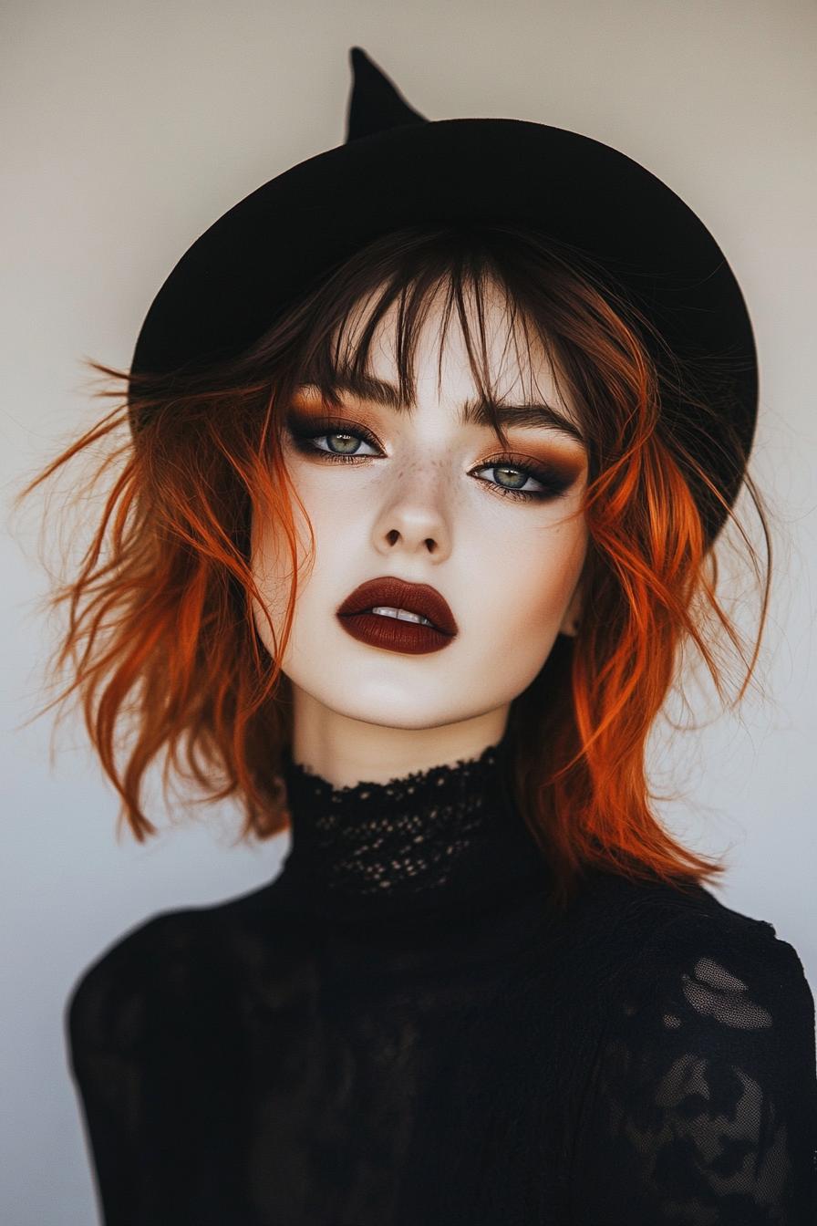 Playful Orange Bob Look