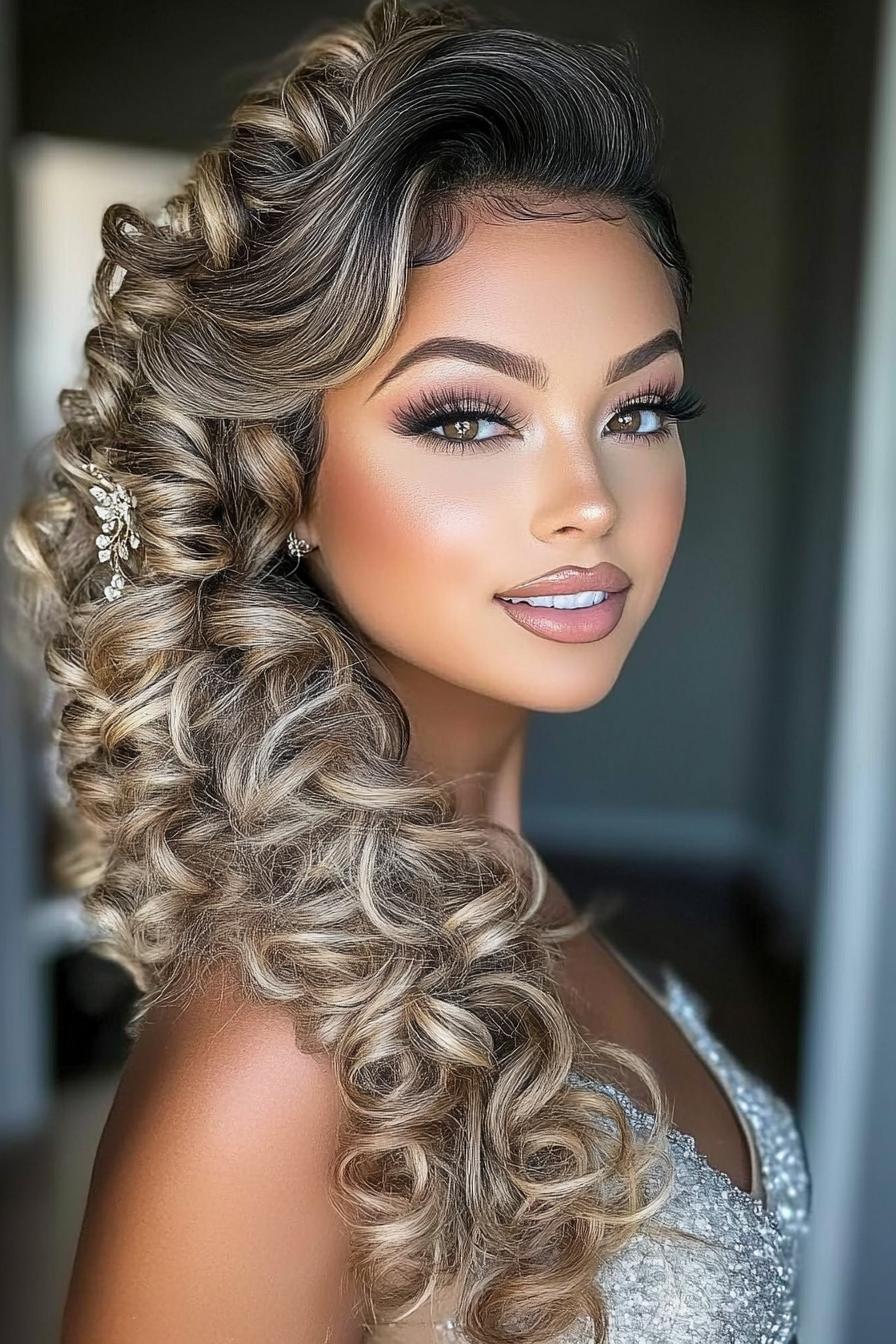 Sun-Kissed Curly Elegance