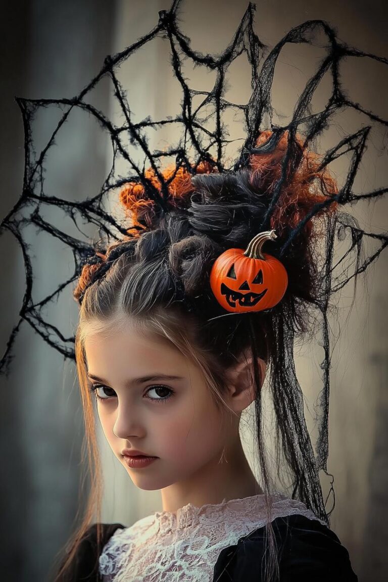 whimsical halloween hairdo