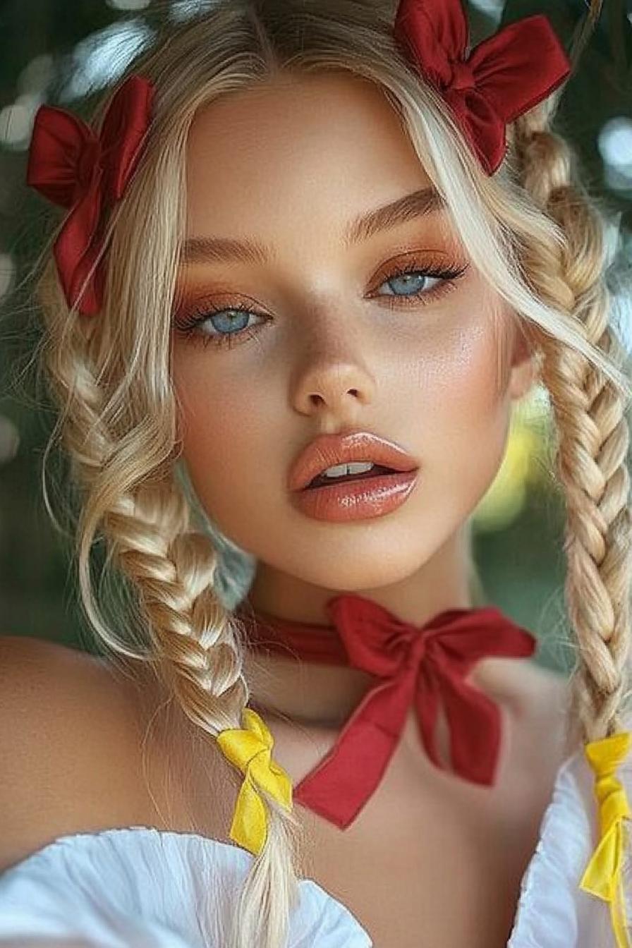 Braided Beauty with Bows