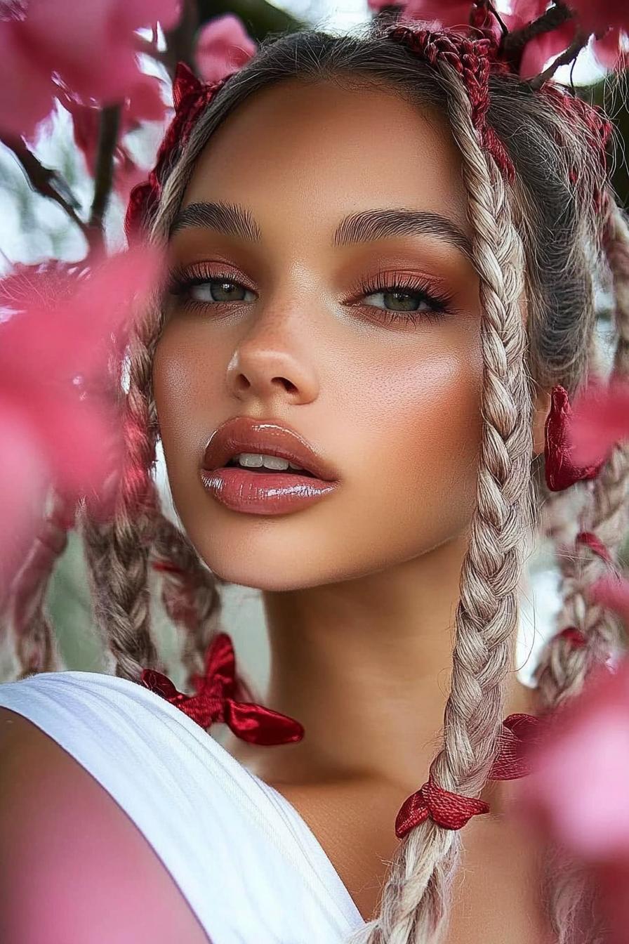 Braided Beauty with Bows