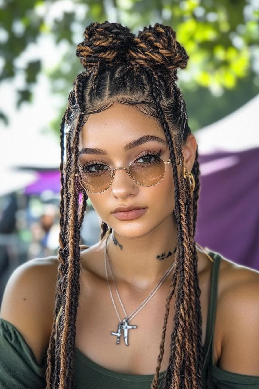 Braided Topknot Elegance