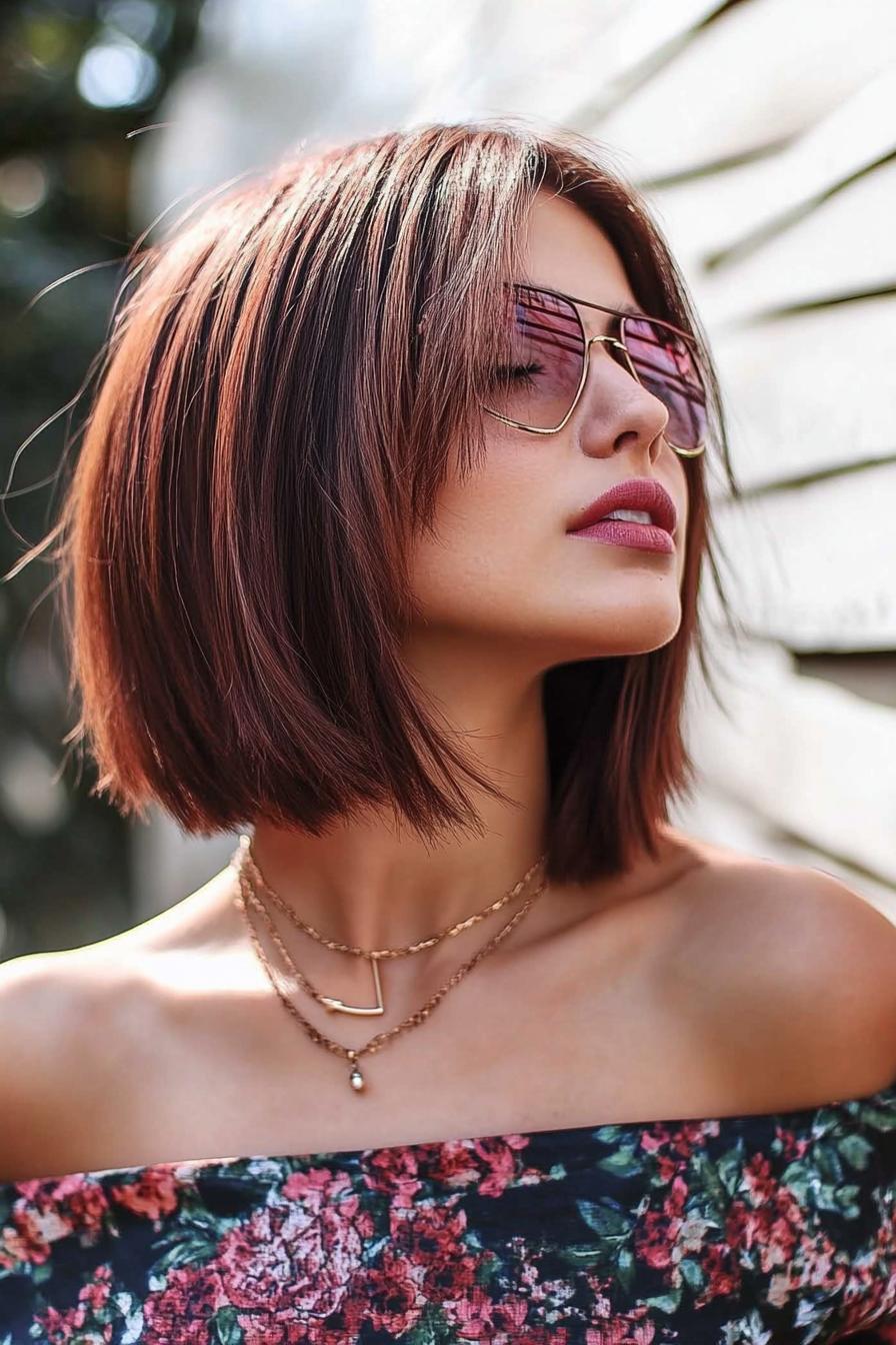 Chic Chestnut Bob Style