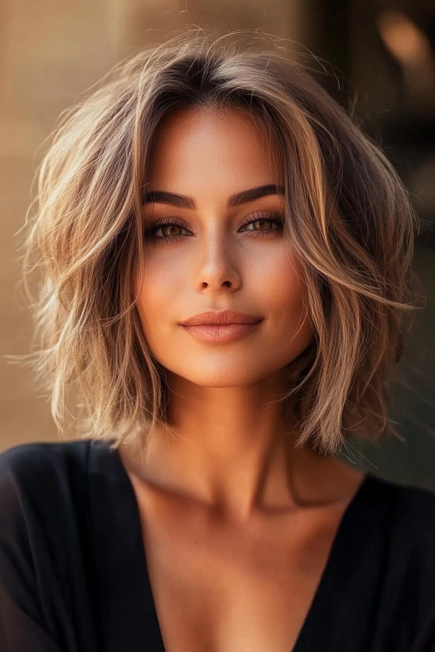 Chic Wavy Bob Style