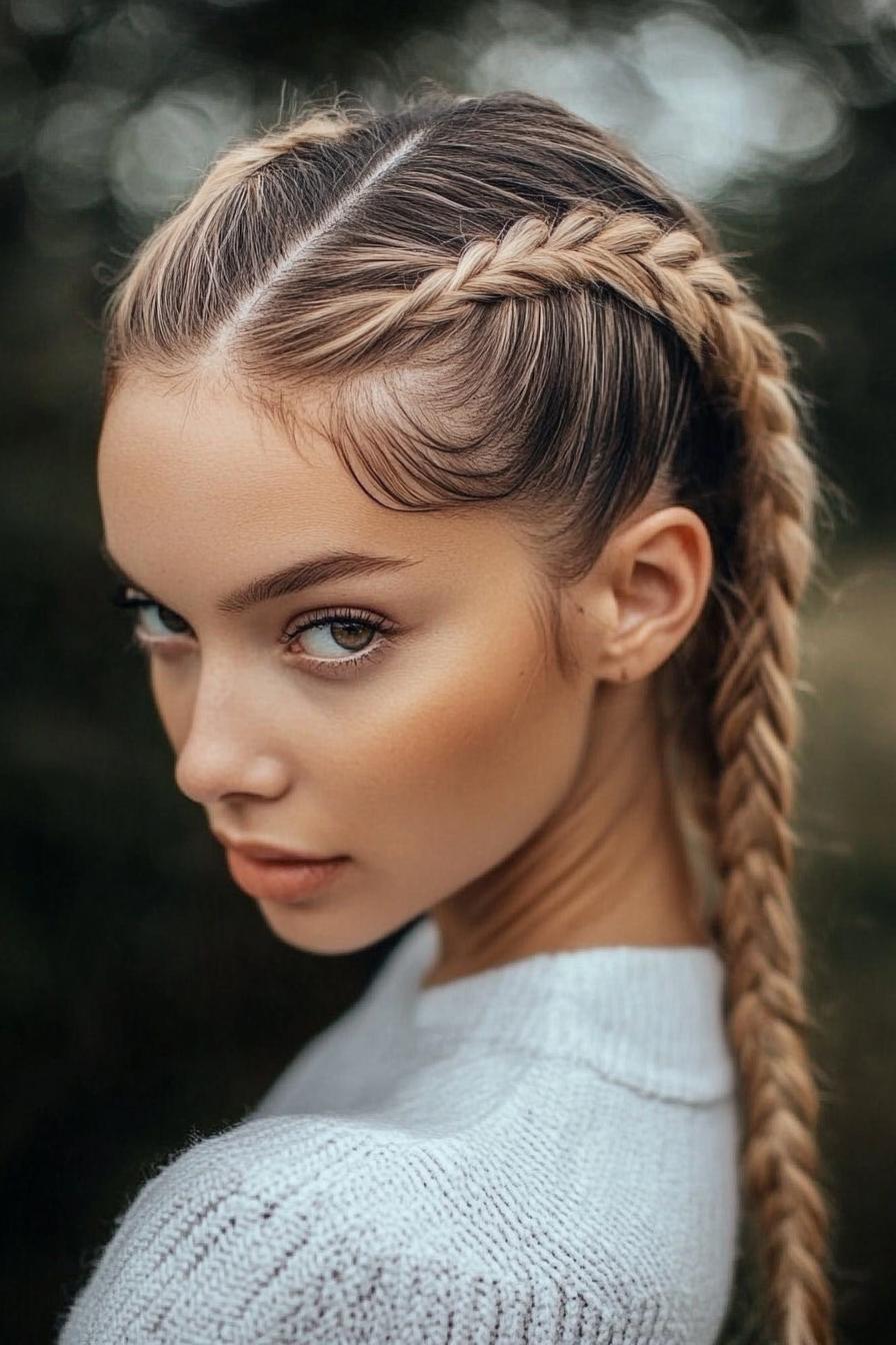 Elegant Cornrow Braided Style