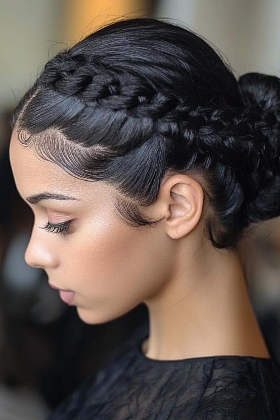 Intricate Braided Bun Elegance