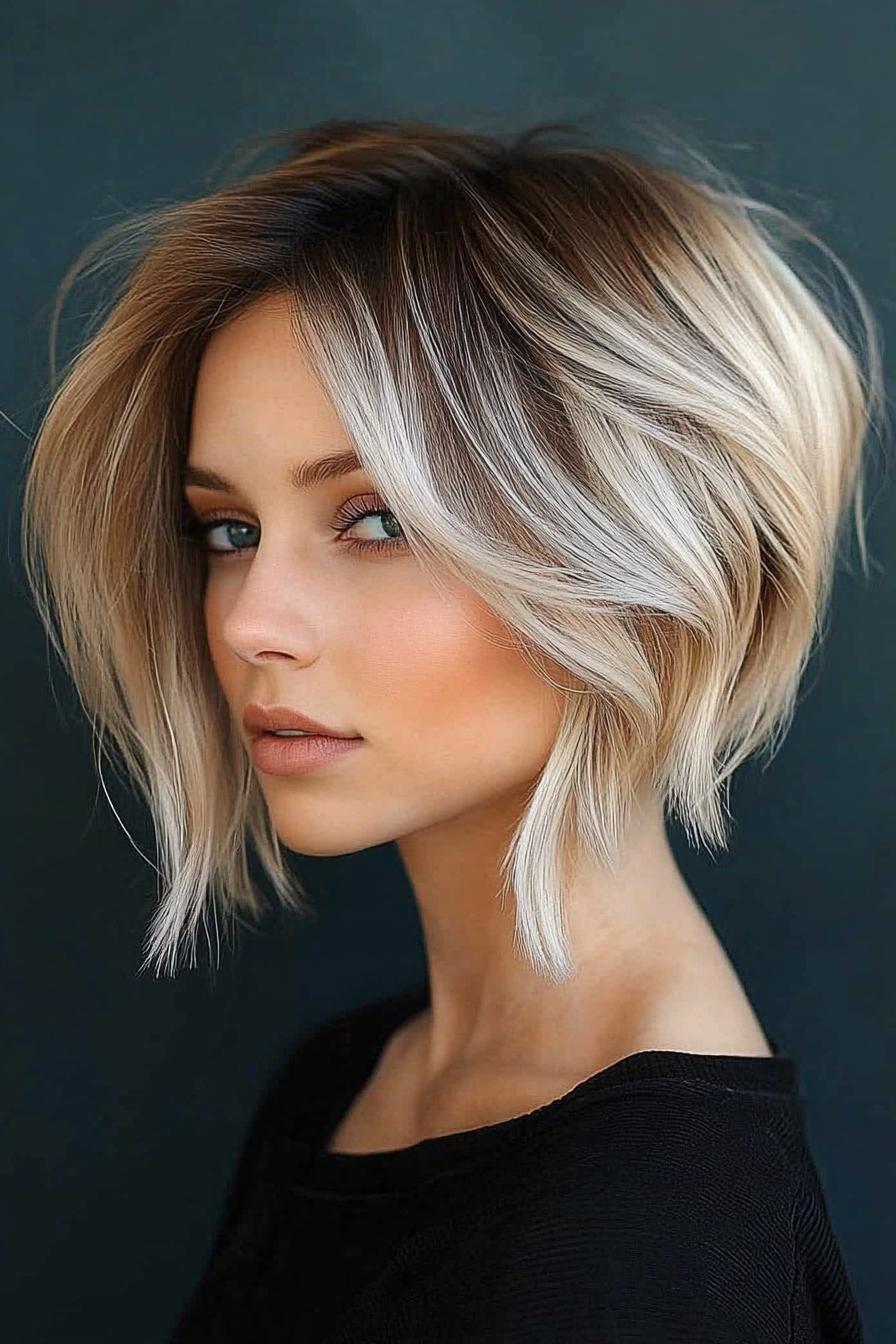 Layered Blonde Bob Elegance