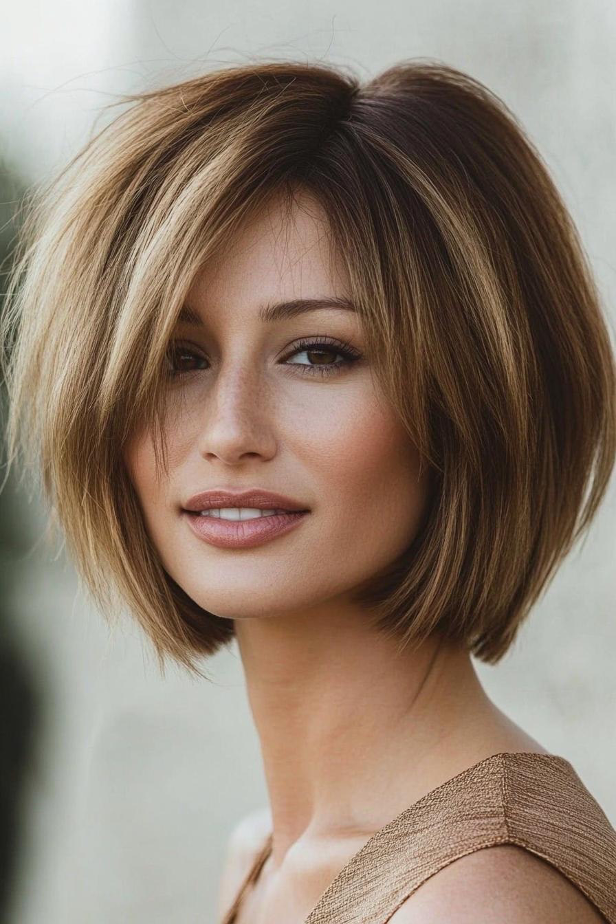 Layered Bob Chic Shine