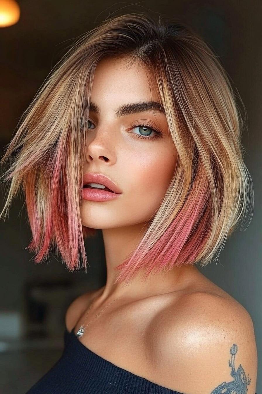 Pink Waves Bob Glam