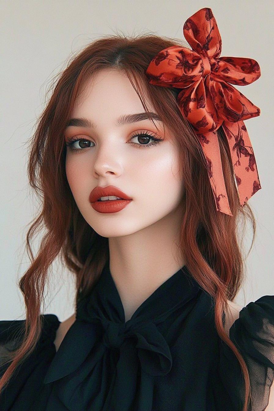 Radiant in Red Bow