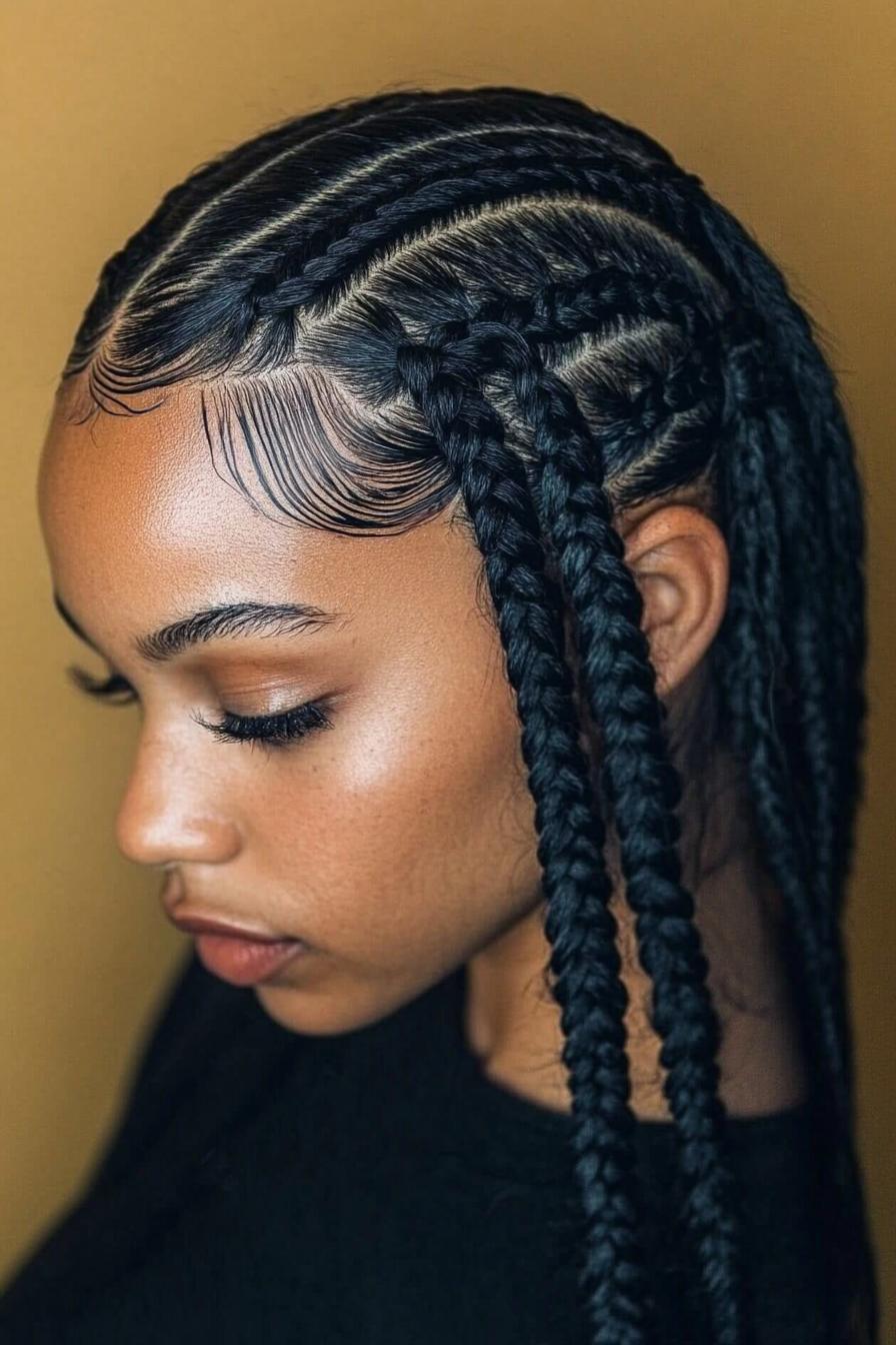 Sleek Cornrow Elegance