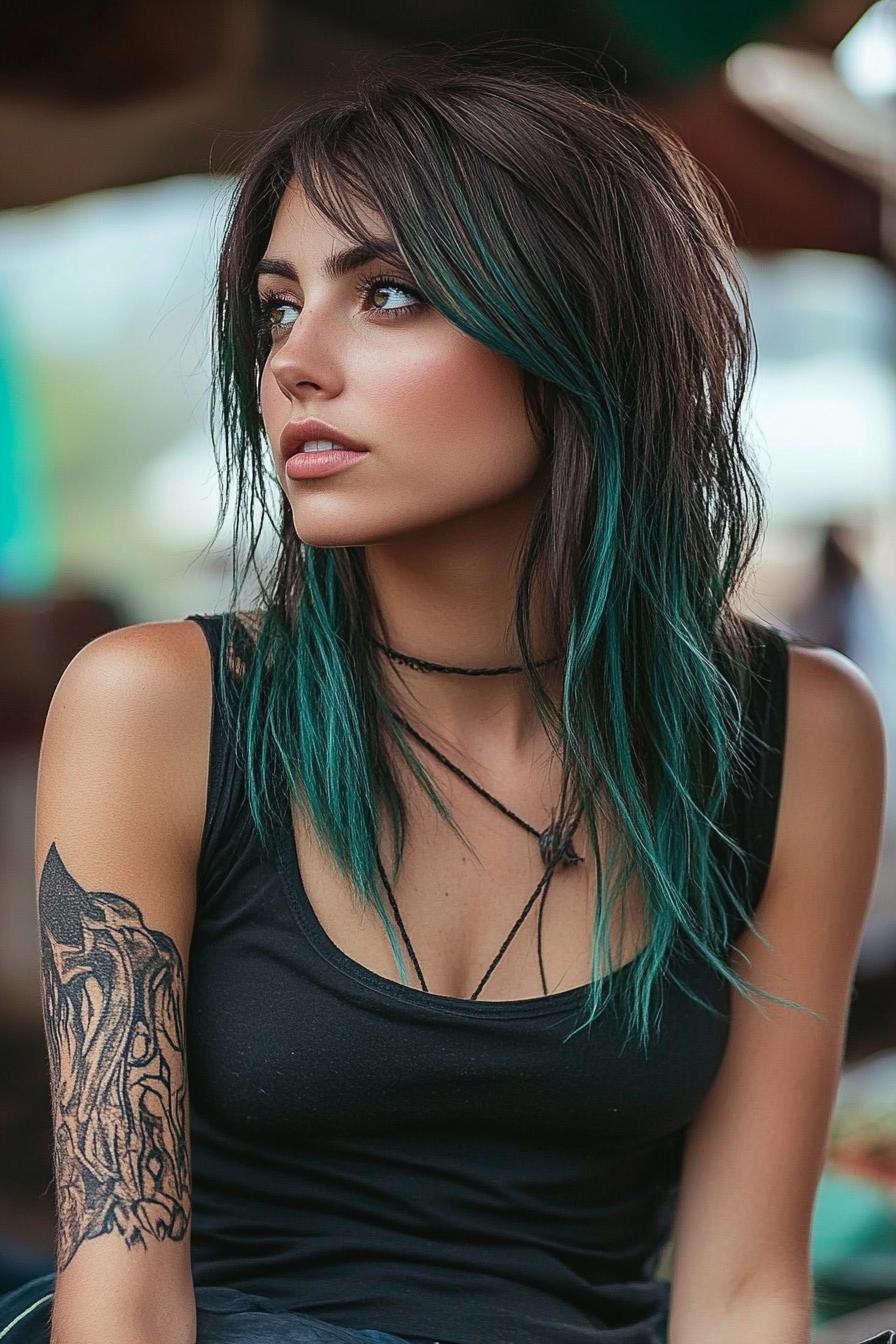 Teal Waves of Style