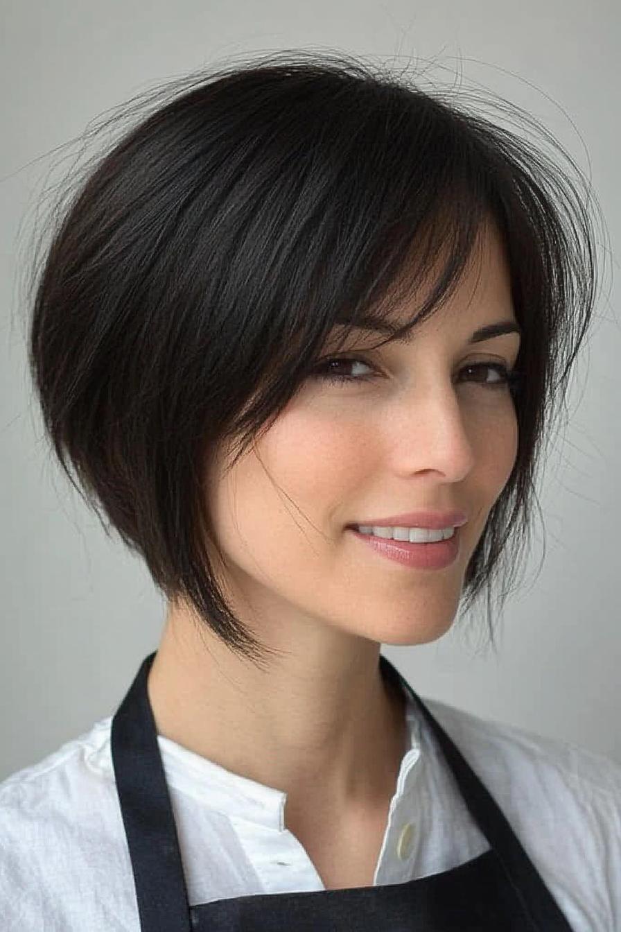 Textured Bob with Bangs