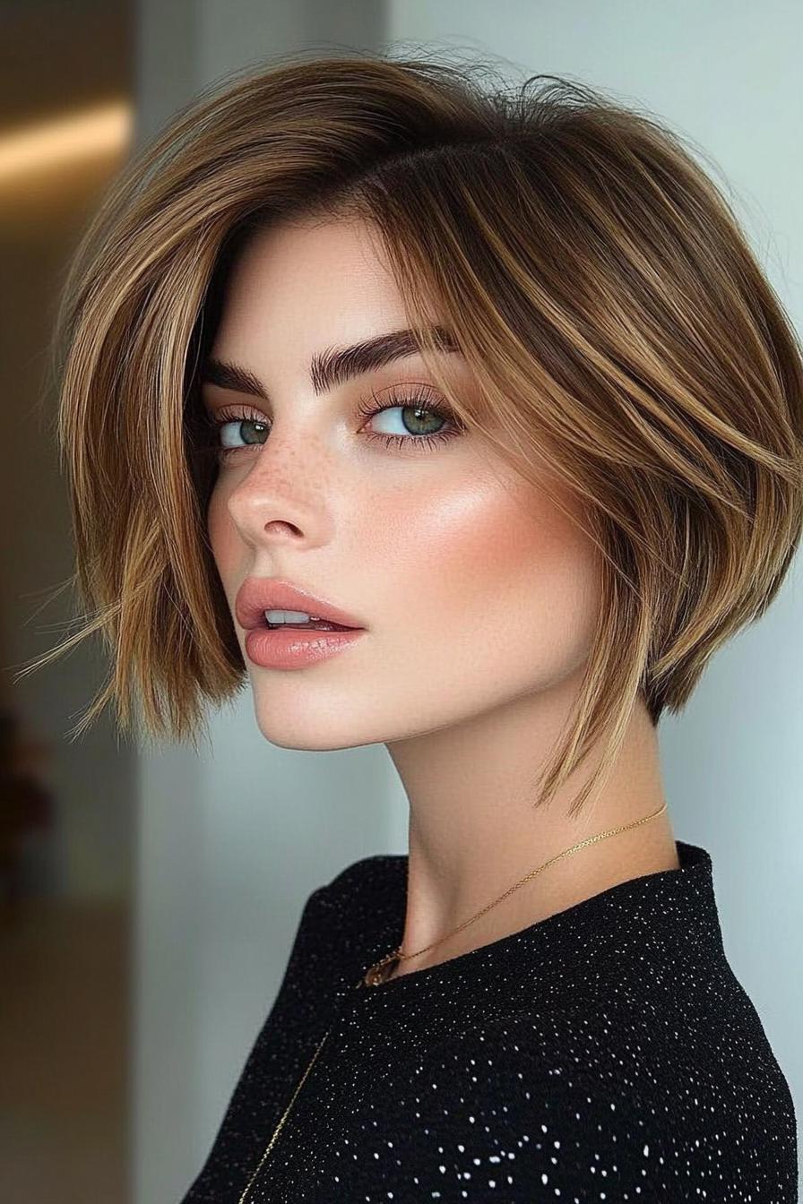 Textured Bob with Highlights